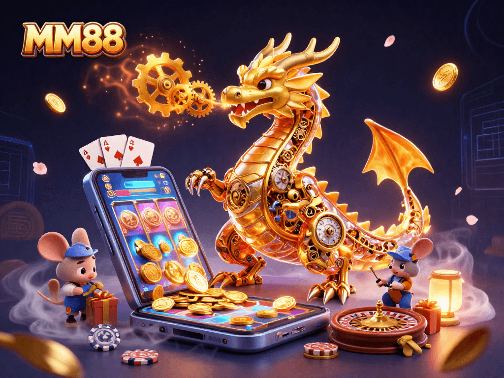 Experience the thrilling world of MM88 with vibrant slot games and captivating characters.