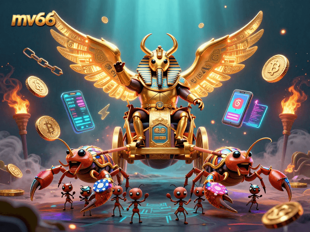 Engage with mv66's thrilling casino experience amidst vibrant characters and rich gaming elements.