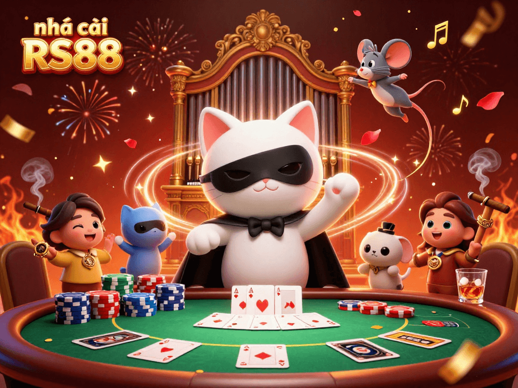 Engage with the thrilling atmosphere of nhà cái RS88 featuring dynamic 3D characters and rich casino elements.