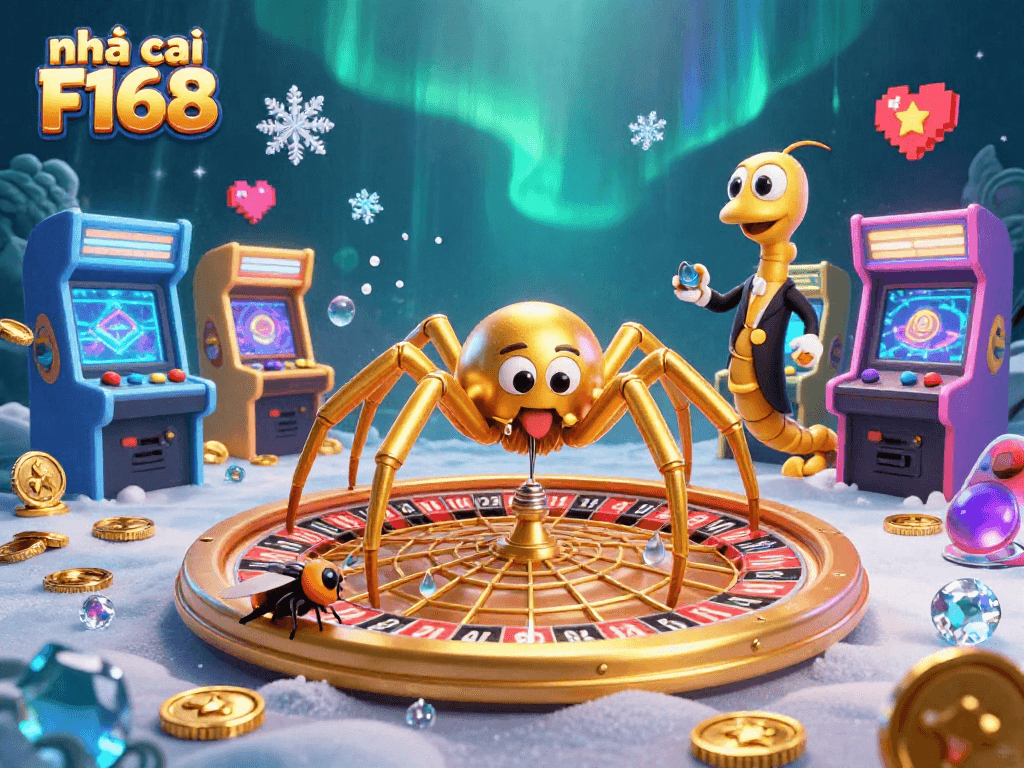 Play games at nhà cái F168 with exciting 3D casino elements set in a vibrant underwater scene.
