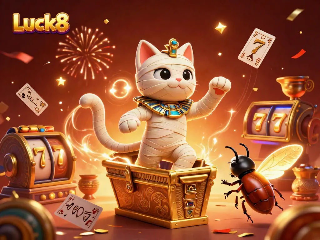 Experience thrilling wins at Luck8 Casino with vibrant characters and rich game elements