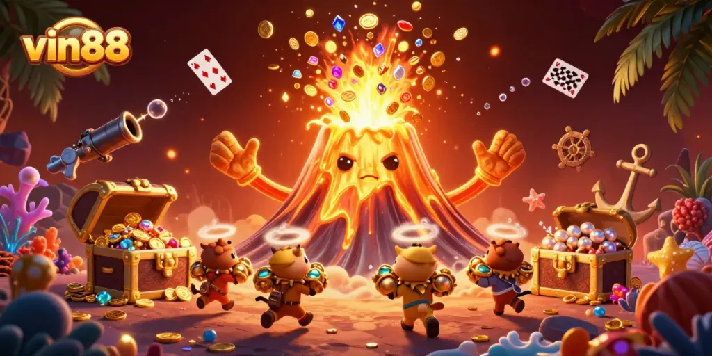 Experience excitement with vin88 through a dynamic scene of a thrilling casino adventure.