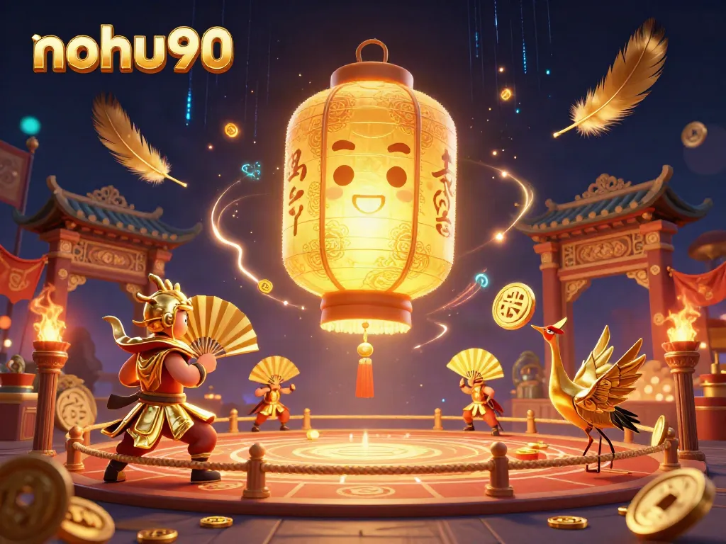 Experience the thrilling night market casino vibes with nohu90's glowing lantern spirit in vivid detail.