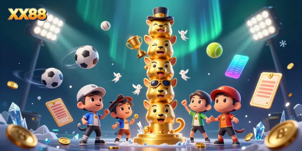Engage with XX88's vibrant casino atmosphere through animated games and sparkling rewards.