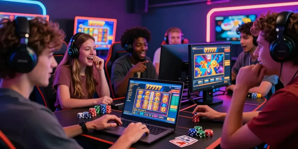 Engaged players enjoying the thrilling experience of slot777 gaming.