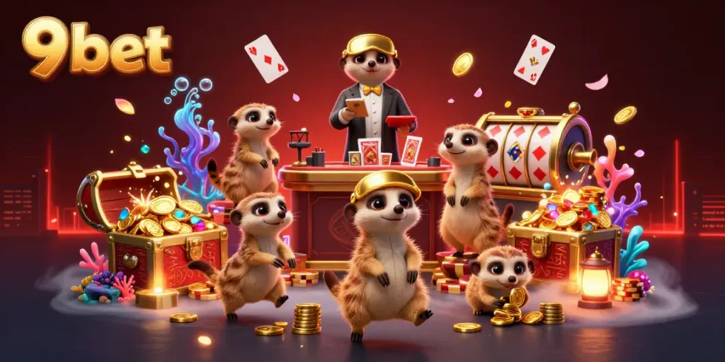 Experience thrilling adventures at 9 bet casino featuring amazing meerkats managing games and treasures.