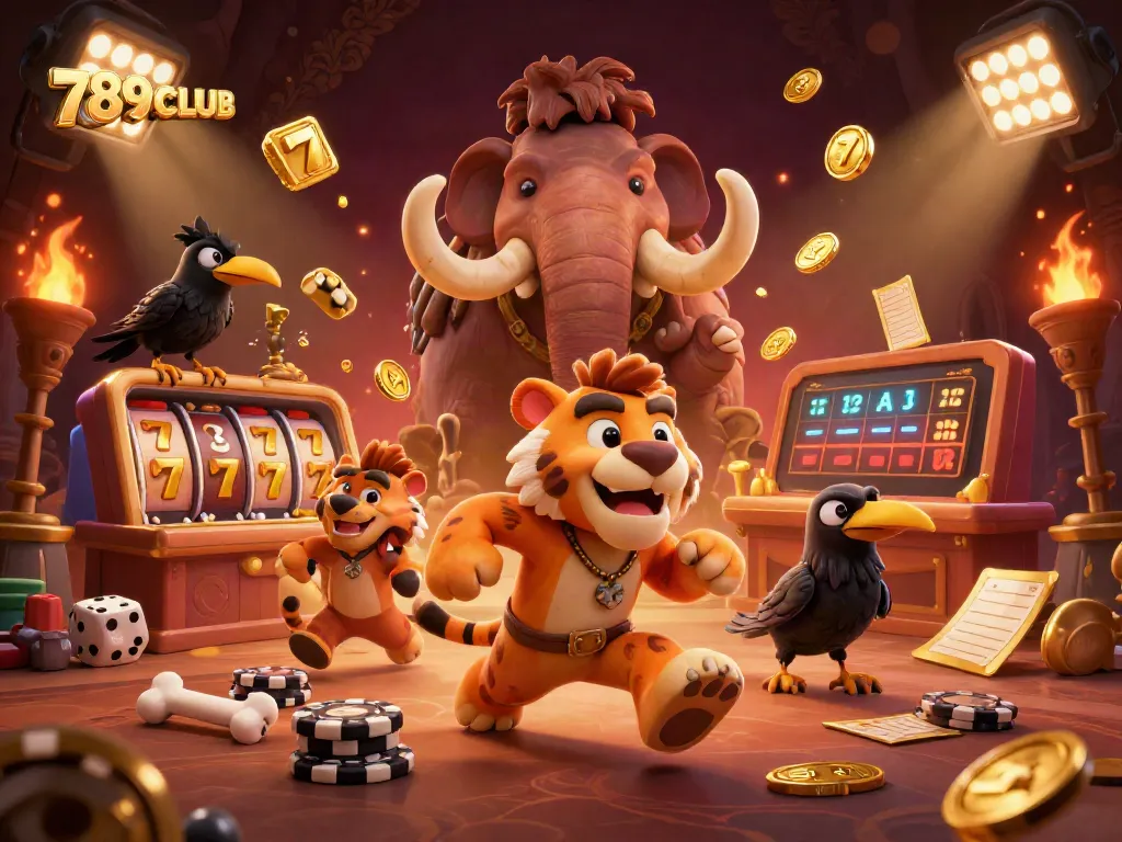 Experience thrilling slots at 789CLUB, where a caveman and a sabertooth run the play.