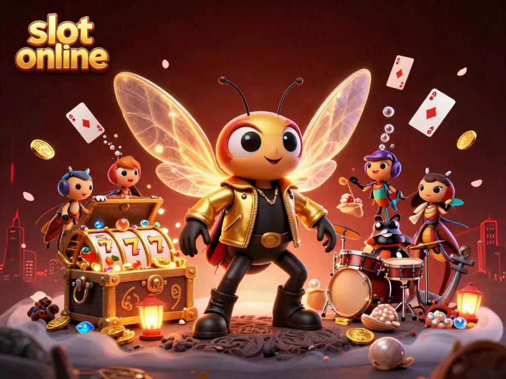 Spin the reels and win big with exciting slot online action in this vibrant casino scene.