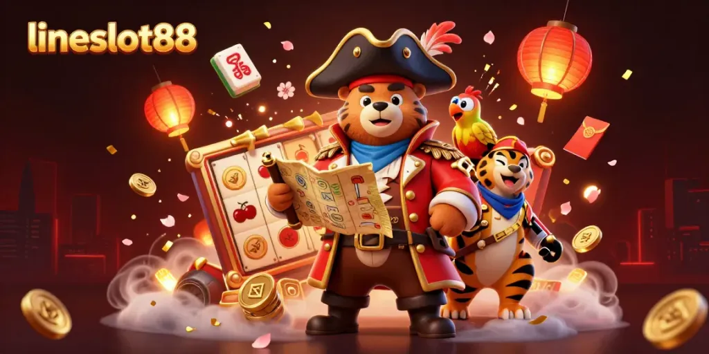 Experience thrilling slots and excitement at lineslot88 with vibrant 3D characters and dynamic casino elements.