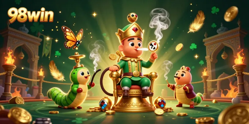 Experience thrilling gameplay at 98win with an enchanting illustration of a magical casino setting.