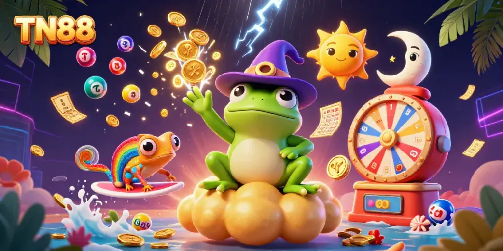 Experience thrilling wins at TN88 with a lively storm of golden coins and dynamic gaming elements!