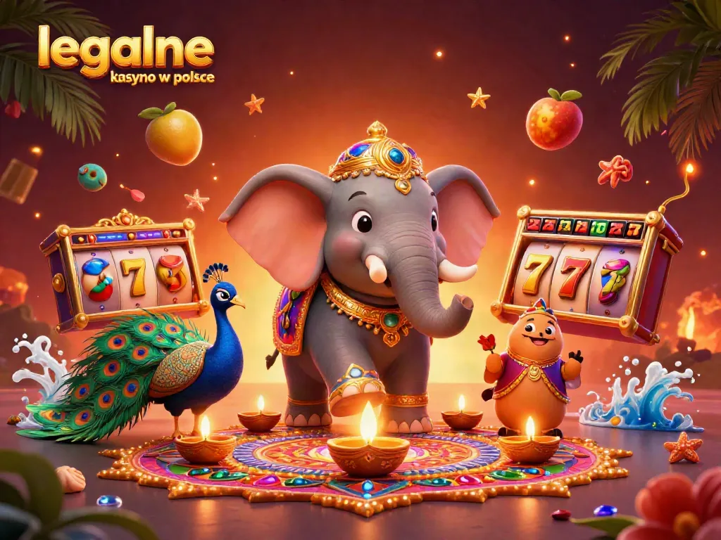 Spin and win at legalne kasyno w polsce with vibrant 3D slot reels and lucky symbols.