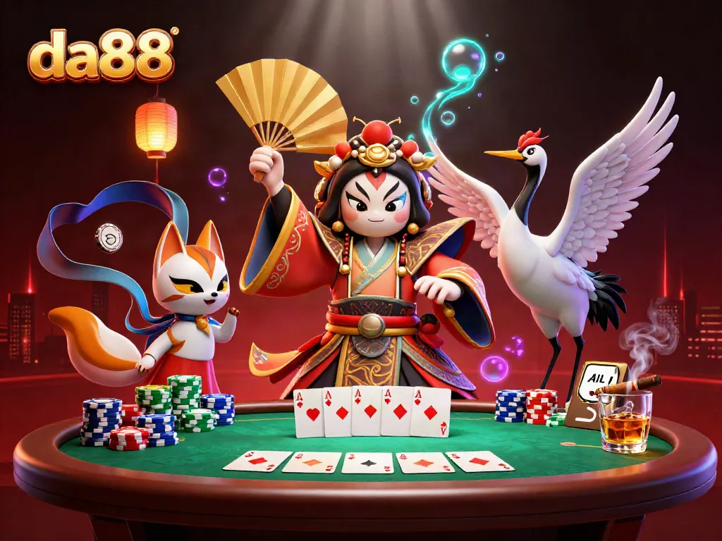 Engage in action at da88, where vibrant casino scenes and rich elements create an immersive gaming experience.