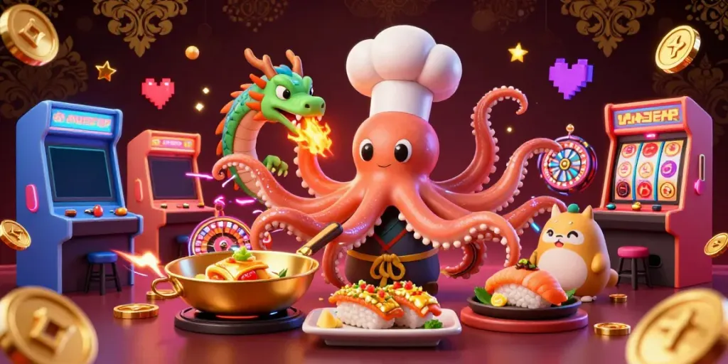 Engage in thrilling fun79 casino adventures with vibrant characters and colorful games all around.