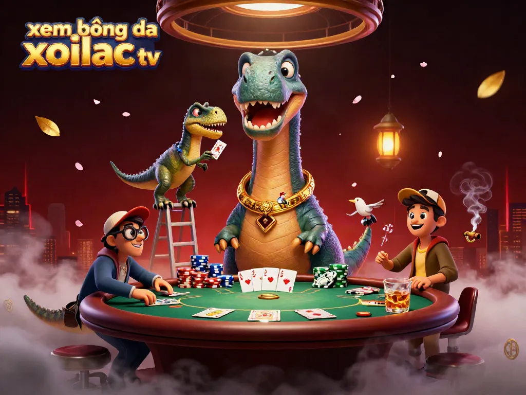Experience xem bóng đá xoilac tv with dynamic poker action in a vibrant casino scene.