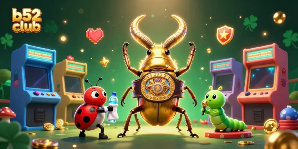 Experience thrilling gameplay at b52 club with colorful arcade elements in a vibrant 3D scene.