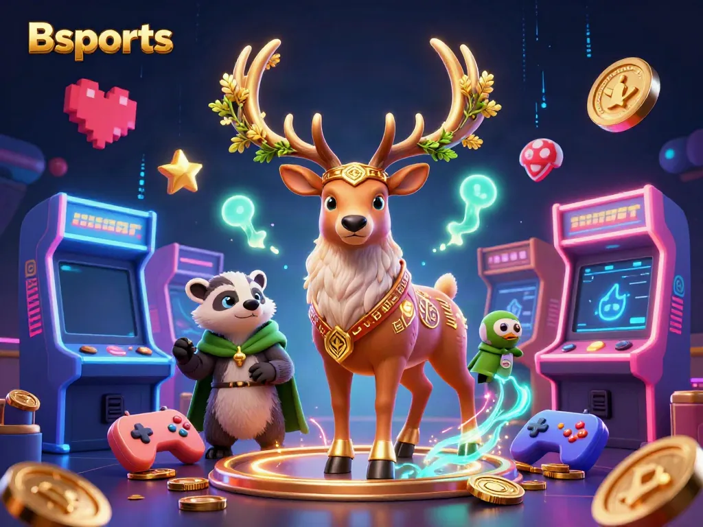 Experience thrilling gaming with Bsports, highlighting an exciting 3D casino scene.