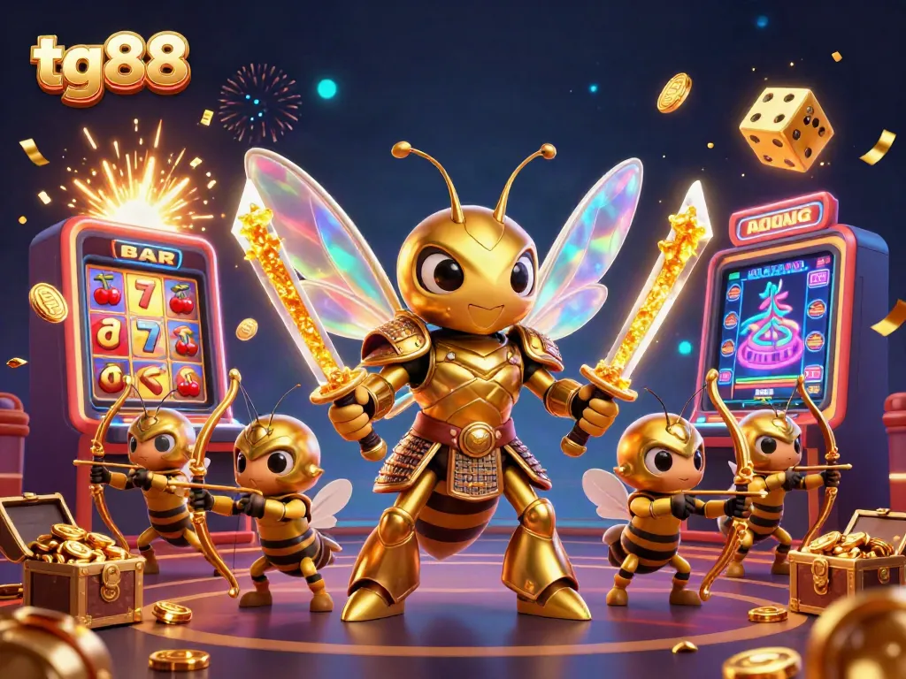 Engage in thrilling gaming at tg88 with vibrant 3D cartoon characters celebrating a jackpot explosion.