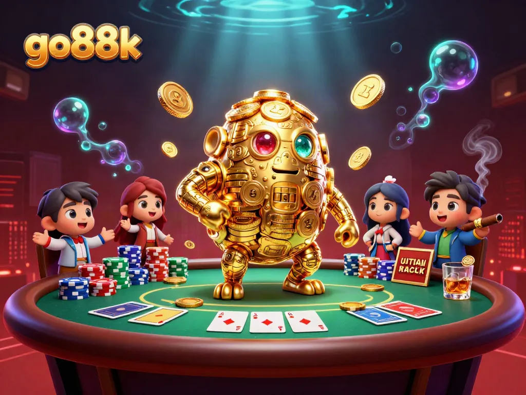Experience excitement with go88k's golden golem and vibrant poker scene full of action.