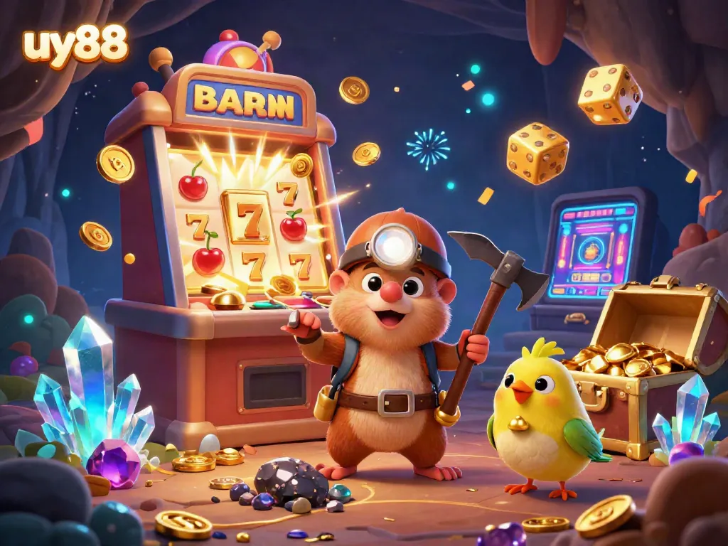 Engage with the exciting world of uy88 as the treasure hunter mole uncovers hidden gems in a vibrant casino landscape.