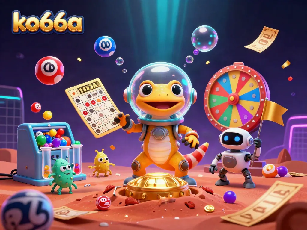 Experience the thrilling world of ko66a where fortune awaits in this vibrant casino adventure illustration.