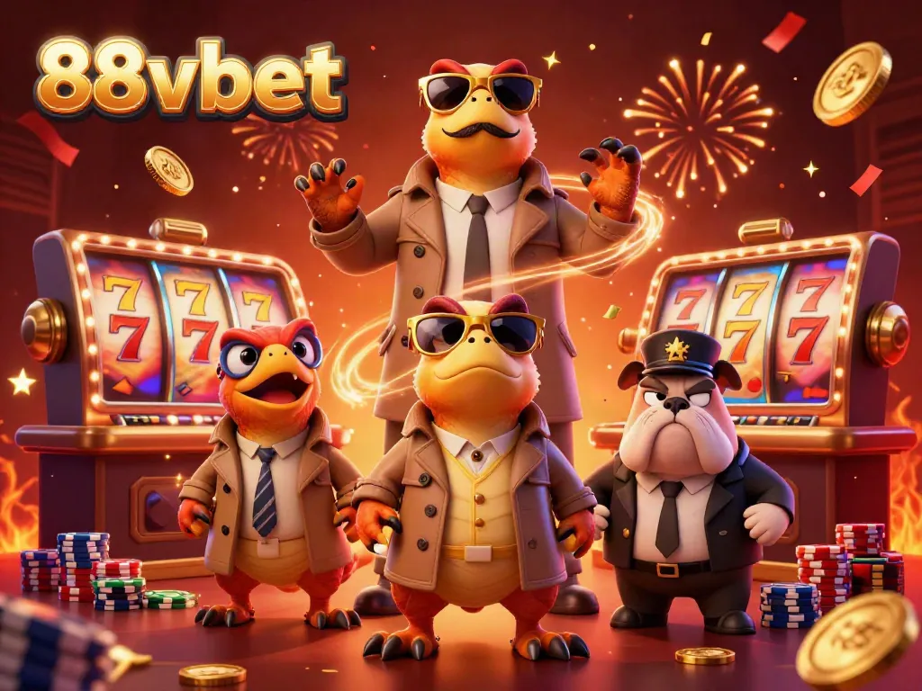 Join the fun at 88vbet with raptors sneaking into a VIP casino lounge for a big win!